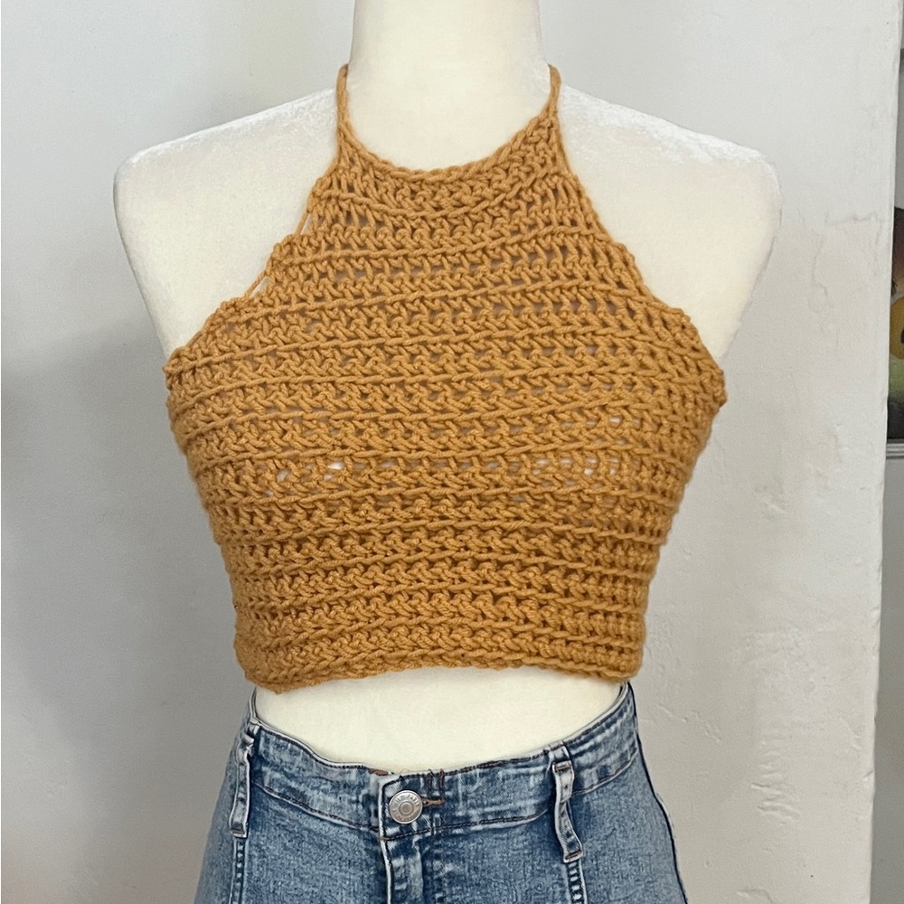 Crocheted halter top